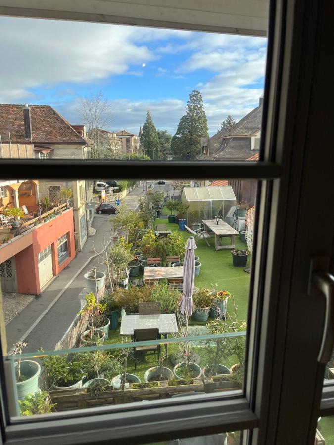 Chambre Papillon Avec Acces Terasse La Neuveville Bagian luar foto